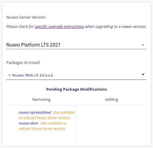 Package removal in Studio's Application Definition