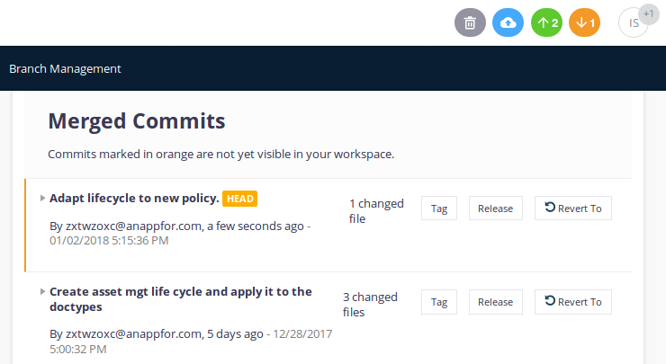 Merged Commits release-notes