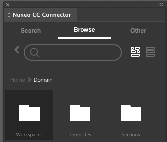 Adobe Browse tab