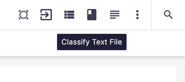 Screenshot showing Knowledge Enrichment action buttons in the top-right area of the Nuxeo document view