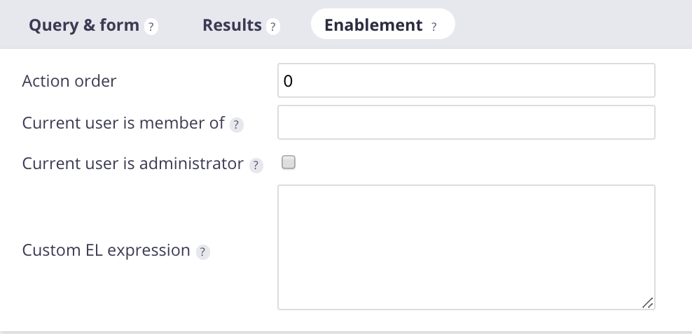 Content View Enablement tab