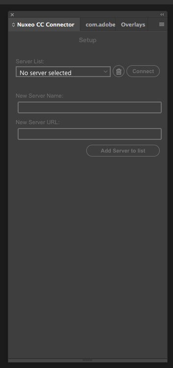 Adobe Connector Setup tab
