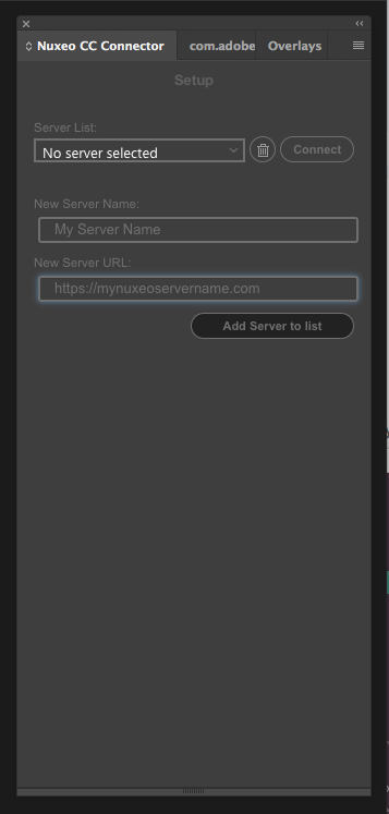 Adobe Add server to list
