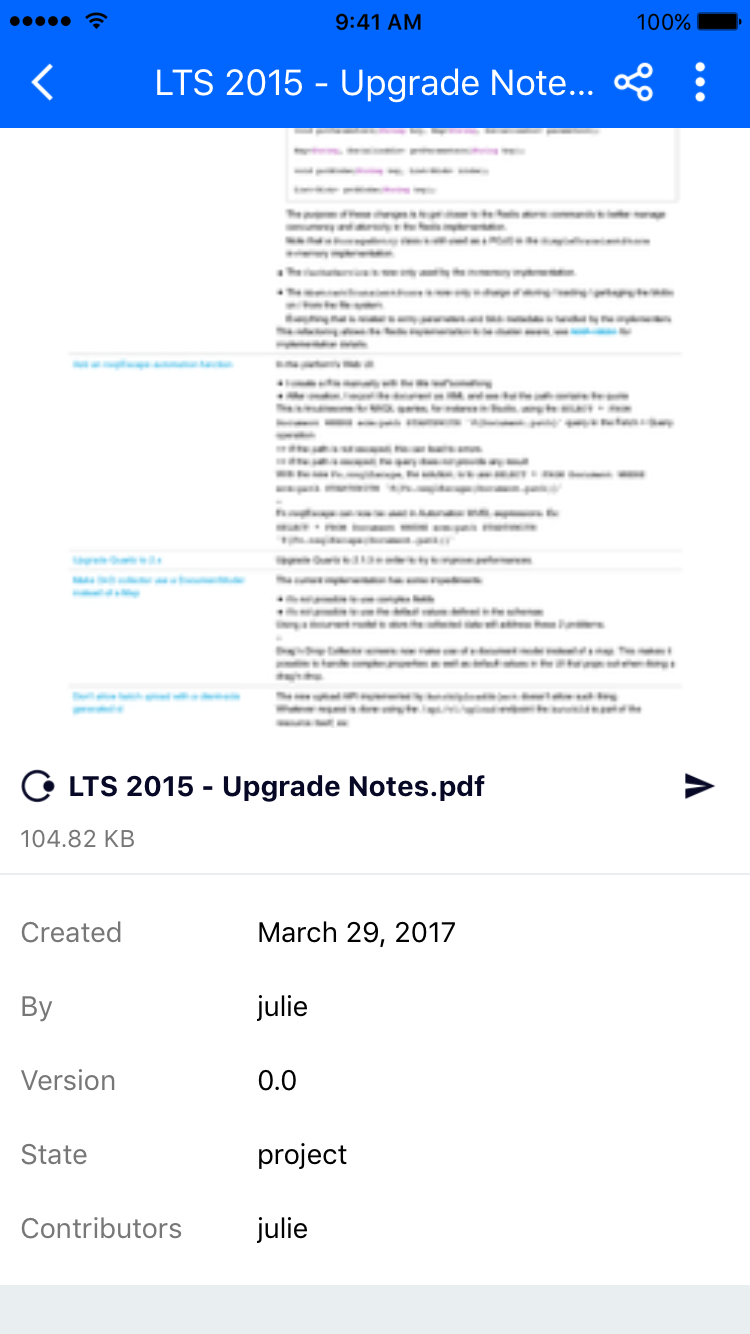 Mobile Document View