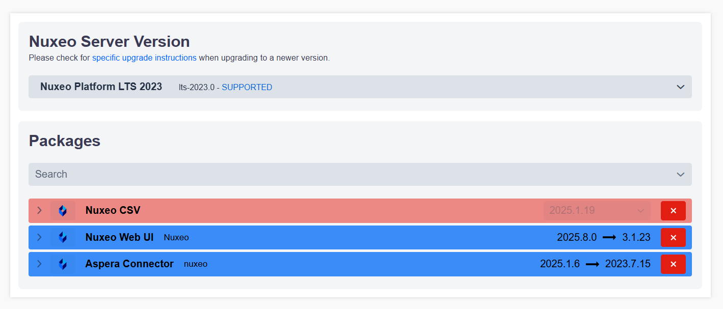 Service Version Update