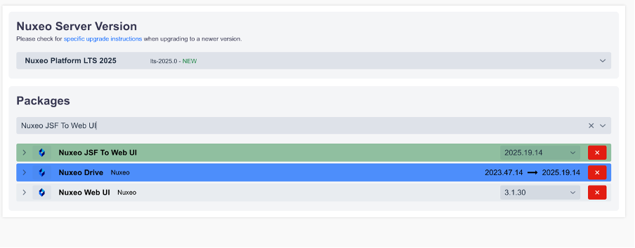 Service Version Update